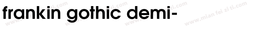 frankin gothic demi字体转换
